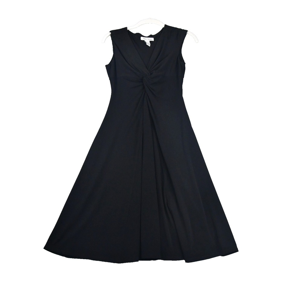 White House Black Market Dress 2 Black Polyester Woven Fit & Flare Sleeveless